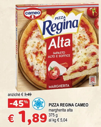 Crai PIZZA REGINA CAMEO margherita alta 375 g offerta
