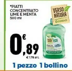 Conad Conad Verso Natura Eco Piatti Concentrato Lime E Menta offerta