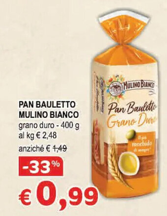 Crai PAN BAULETTO MULINO BIANCO grano duro - 400 g offerta