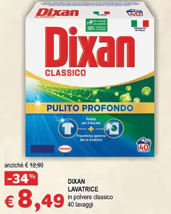 Crai DIXAN LAVATRICE in polvere classico 40 lavaggi offerta