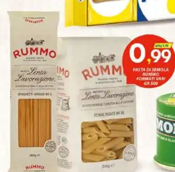 Vivo Supermercati PASTA DI SEMOLA RUMMO FORMATI VARI GR 500 offerta