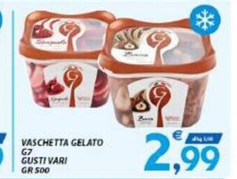 Vivo Supermercati VASCHETTA GELATO G7 GUSTI VARI GR 500 offerta