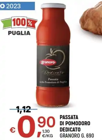 A&O PASSATA DI POMODORO DEDICATO GRANORO G. 690 offerta