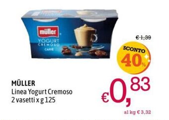 A&O MÜLLER Linea Yogurt Cremoso 2 vasetti x g 125 offerta