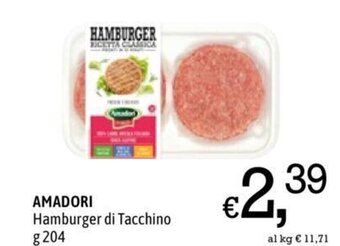 A&O AMADORI Hamburger di Tacchino g 204 offerta