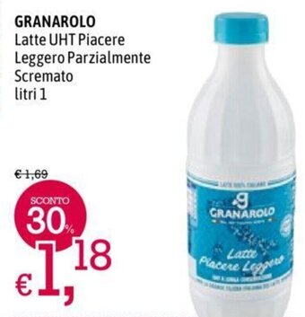 A&O GRANAROLO Latte UHT Piacere Leggero Parzialmente Scremato litri 1 offerta