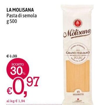 A&O LA MOLISANA Pasta di semola g 500 offerta