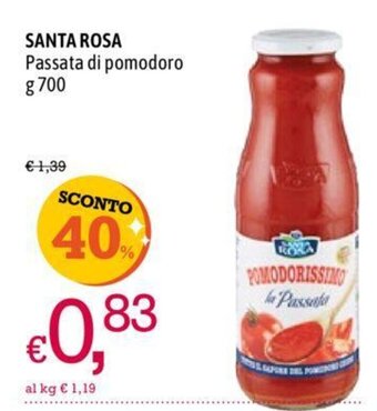 A&O SANTA ROSA Passata di pomodoro g 700 offerta