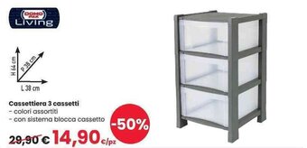 Interspar Cassettiera 3 cassetti offerta