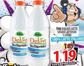 Il Genio Supermercato YMA DELAIT LATTE SENZA LATTOSIO 1 LITRO offerta