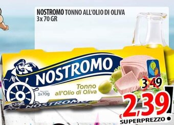 Il Genio Supermercato NOSTROMO TONNO ALL'OLIO DI OLIVA 3x 70 GR offerta