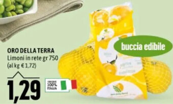 Madis ORO DELLA TERRA Limoni in rete gr 750 offerta