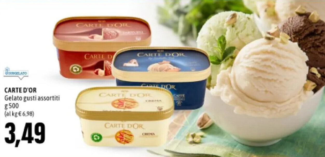 CARTE D'OR Gelato gusti assortiti g 500 offerta di Madis