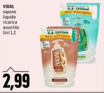 Madis VIDAL sapone liquido ricarica assortito litri 1,2 offerta