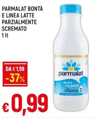 PARMALAT BONTÀ E LINEA LATTE PARZIALMENTE SCREMATO 1 lt
