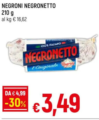 Famila Market NEGRONI NEGRONETTO 210 g offerta