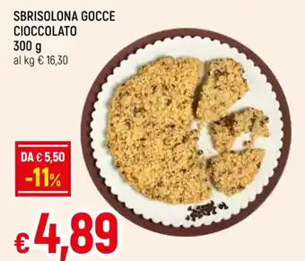 Famila Market SBRISOLONA GOCCE CIOCCOLATO 300 g offerta