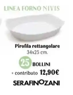 Pirofila rettangolare 34x25 cm.