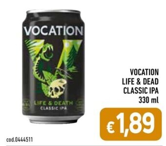 VOCATION LIFE & DEAD CLASSIC IPA 330 ml