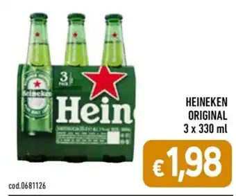 C+C Cash and Carry HEINEKEN ORIGINAL 3 x 330 ml offerta