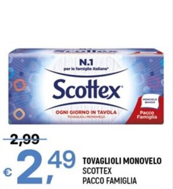 A&O TOVAGLIOLI MONOVELO SCOTTEX PACCO FAMIGLIA offerta