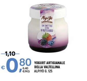 A&O YOGURT ARTIGIANALE DELLA VALTELLINA ALPIYò G. 125 offerta