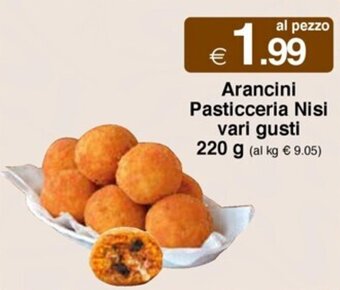 Arancini Pasticceria Nisi vari gusti 220 g