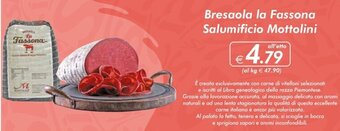 Sì con te Bresaola la Fassona Salumificio Mottolini offerta