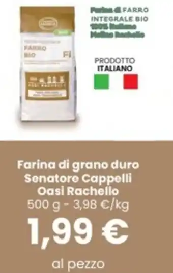 Interspar Farina di grano duro Senatore Cappelli Oasi Rachello 500 g offerta