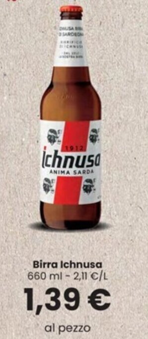 Interspar Birra Ichnusa 660 ml offerta