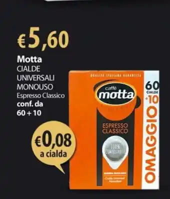 Motta CIALDE UNIVERSALI MONOUSO Espresso Classico conf. da 60 + 10