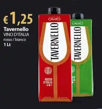 Extra Supermercati Tavernello VINO D'ITALIA rosso/bianco 1 Lt offerta