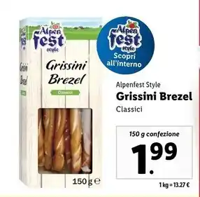 Lidl Alpen fest grissini brezel offerta