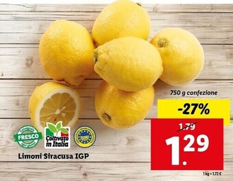 Lidl Limoni siracusa igp offerta