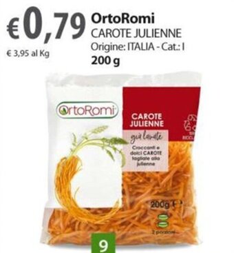 Extra Supermercati OrtoRomi CAROTE JULIENNE 200 g offerta