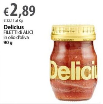 Extra Supermercati Delicius FILETTI di ALICI in olio d'oliva 90 g offerta