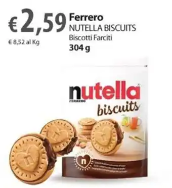 Extra Supermercati Ferrero NUTELLA BISCUITS Biscotti Farciti 304 g offerta