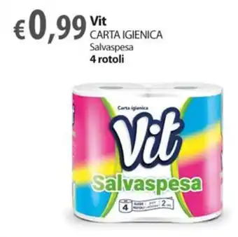 Extra Supermercati Vit CARTA IGIENICA Salvaspesa 4 rotoli offerta