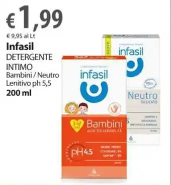 Extra Supermercati Infasil DETERGENTE INTIMO Bambini/Neutro Lenitivo ph 5,5 200 ml offerta