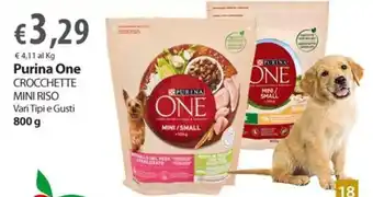 Extra Supermercati Purina One CROCCHETTE MINI RISO Vari Tipi e Gusti 800 g offerta