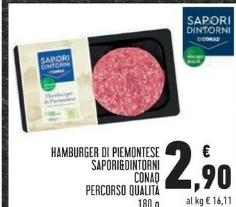 Conad Conad Hamburger Di Piemontese Percorso Qualita offerta