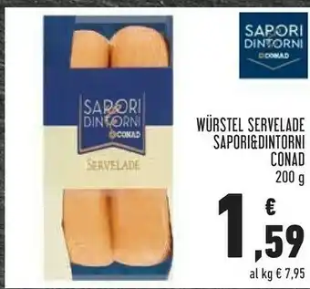 Conad Conad Wurstel Servelade 200g offerta