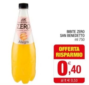 BIBITE ZERO SAN BENEDETTO ml 750