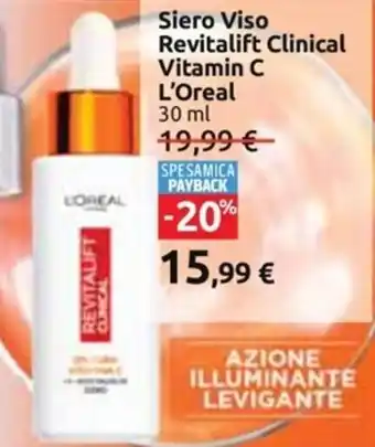 Carrefour Iper Siero Viso Revitalift Clinical Vitamin C L'Oreal 30 ml offerta