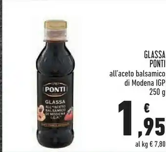 Conad Ponti Ponti - Glassa Gastronomica all'Aceto Balsamico di Modena 250 g(ml) offerta