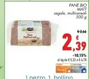 Conad Matt & Biofunction - Pane Bio Multicereali 500 G(ml) offerta