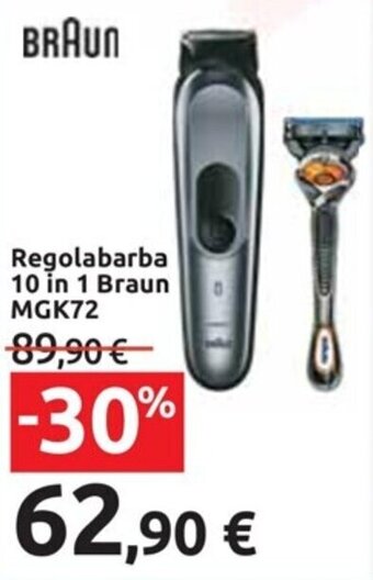 Carrefour Iper Regolabarba 10 in 1 Braun MGK72 offerta