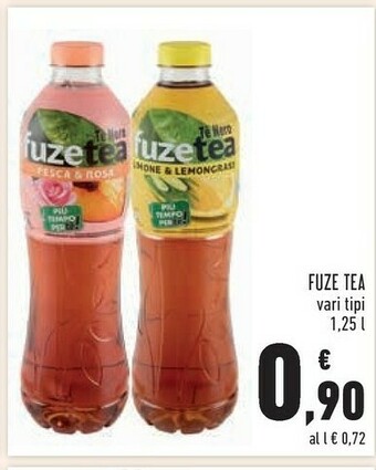Conad Fuze tea Pesca Con Una Nota Di Rosa 1250 G(ml) offerta