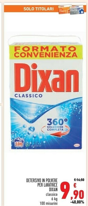 Conad Dixan Detersivo Per Lavatrice offerta