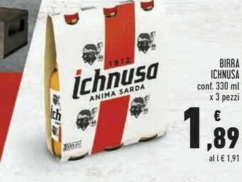 Conad Ichnusa Birra 330 G(ml) offerta
